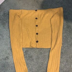 Yellow off the shoulder top